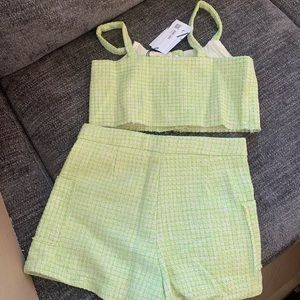 NWT ZARA GREEN TWO PIECE SET - GIRLS 13-14